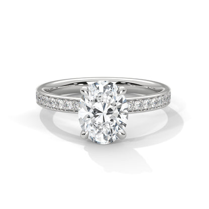 OVAL HIDDEN HALO RING