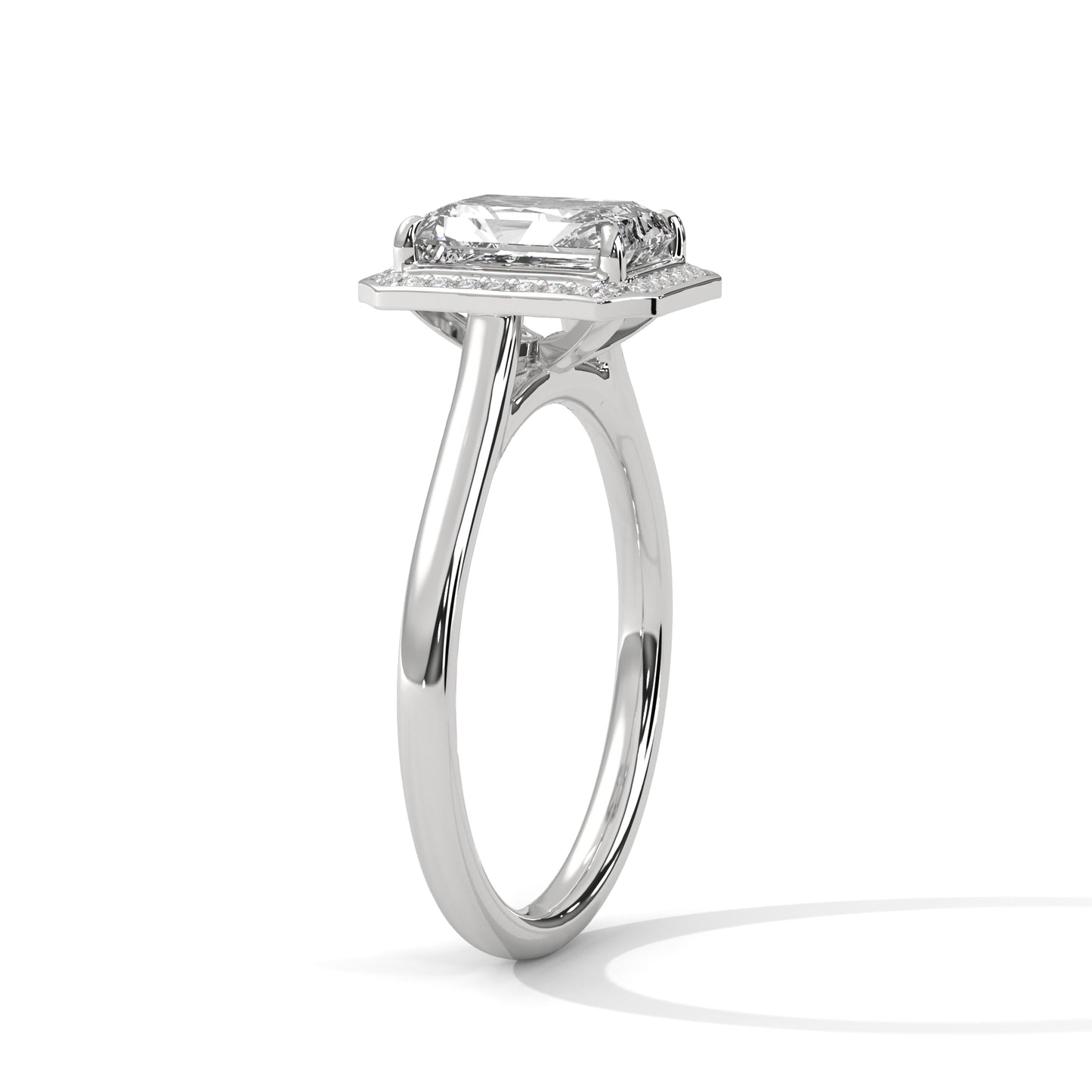 EMERALD HALO RING