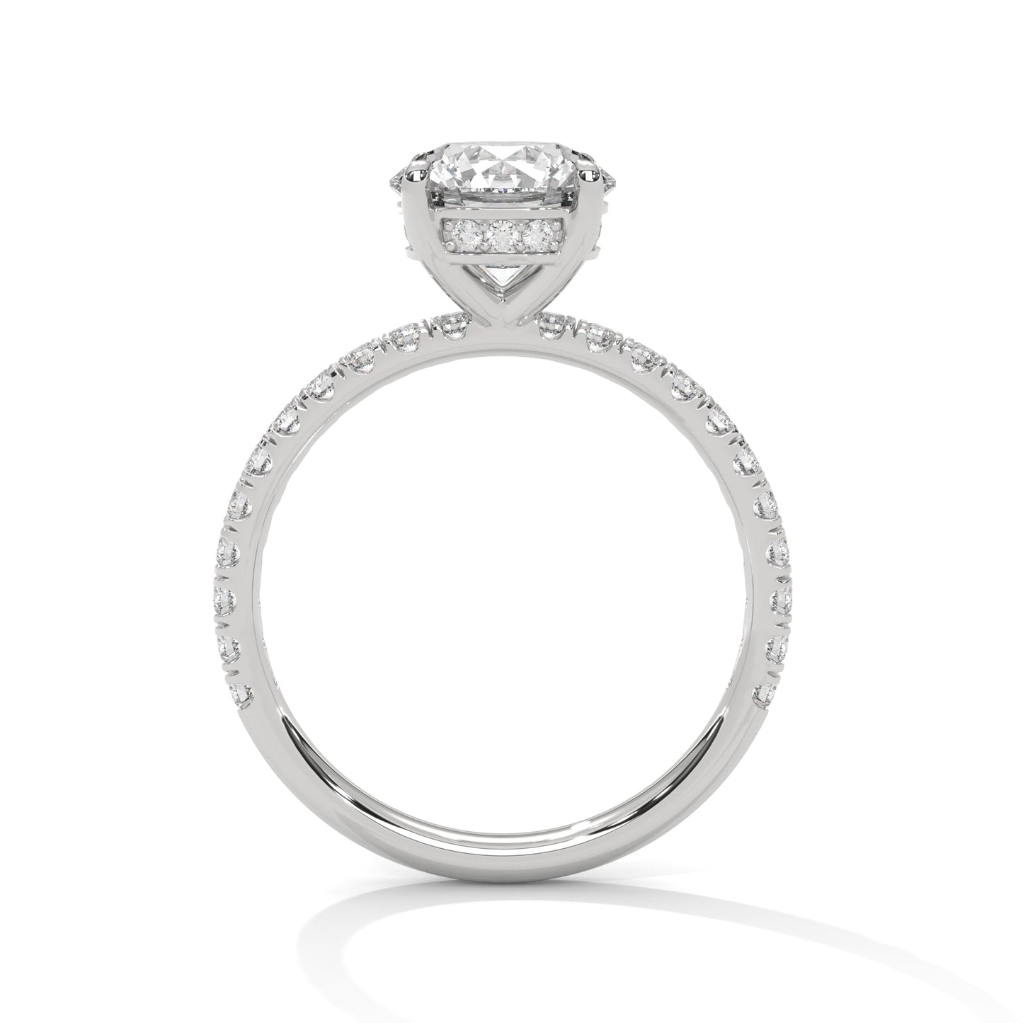 ROUND HIDDEN HALO PAVE RING