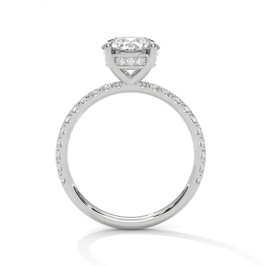 ROUND HIDDEN HALO PAVE RING