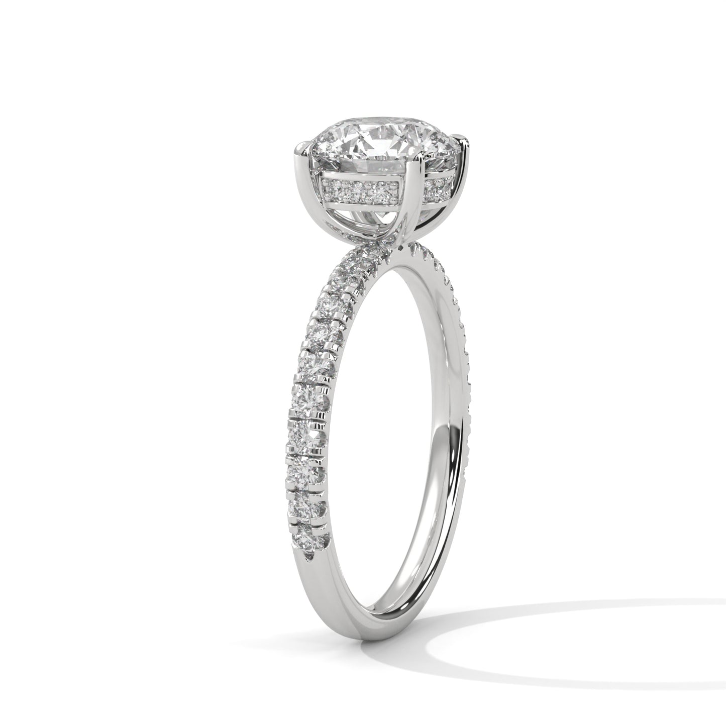 ROUND HIDDEN HALO PAVE RING
