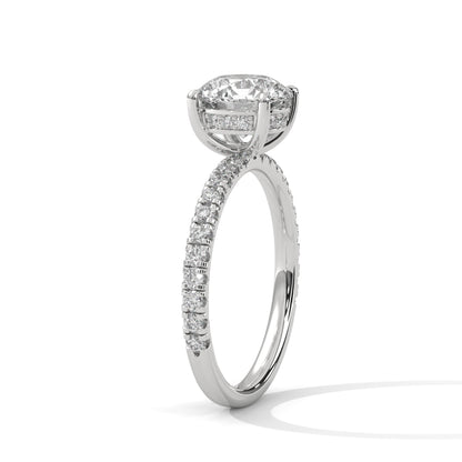 ROUND HIDDEN HALO PAVE RING