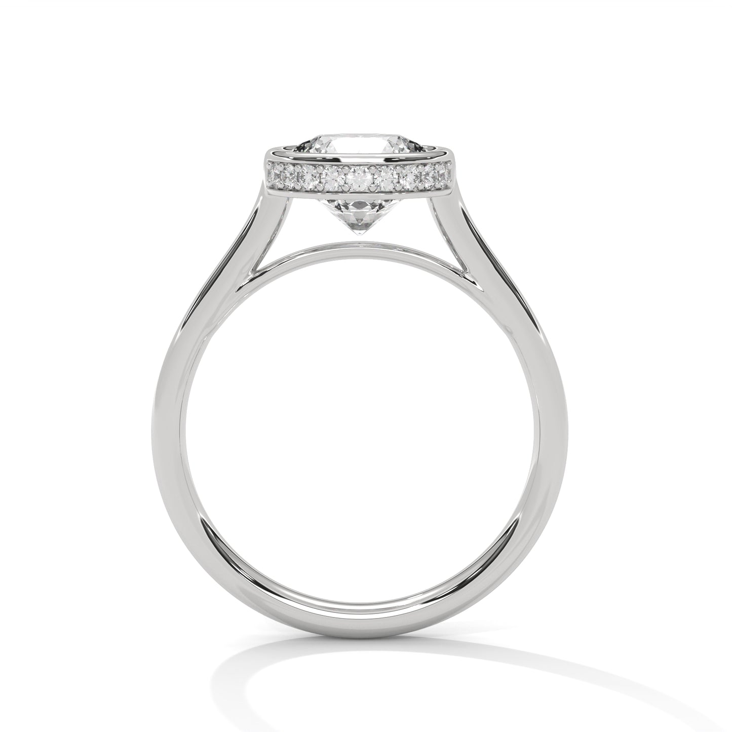 ELEVATED HALO SOLITAIRE RING
