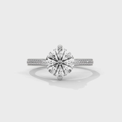 SIGNATURE PAVE SOLITAIRE RING