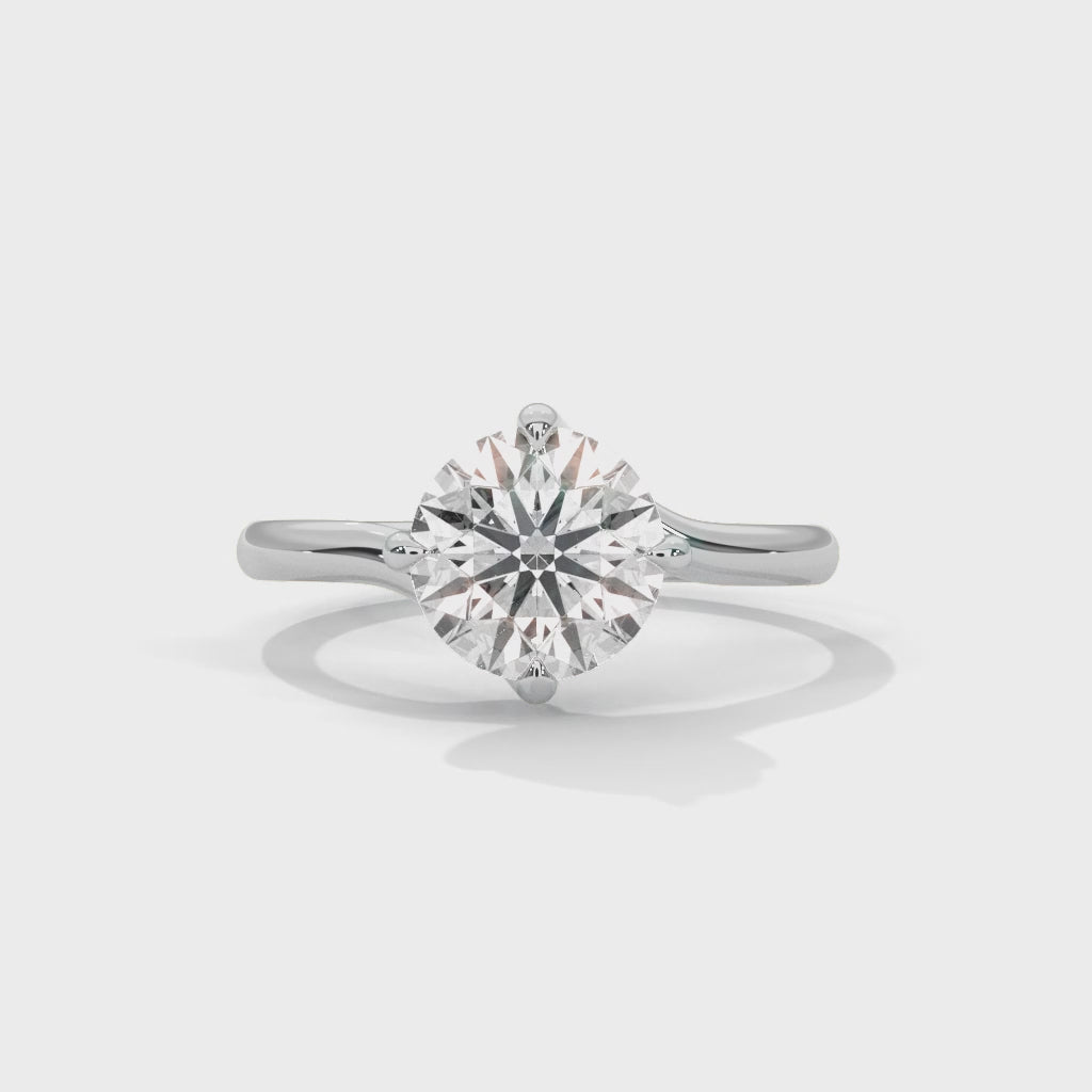 video od round solitaire ring