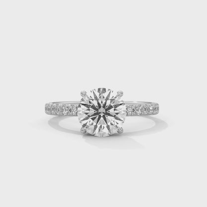 ROUND HIDDEN HALO PAVE RING