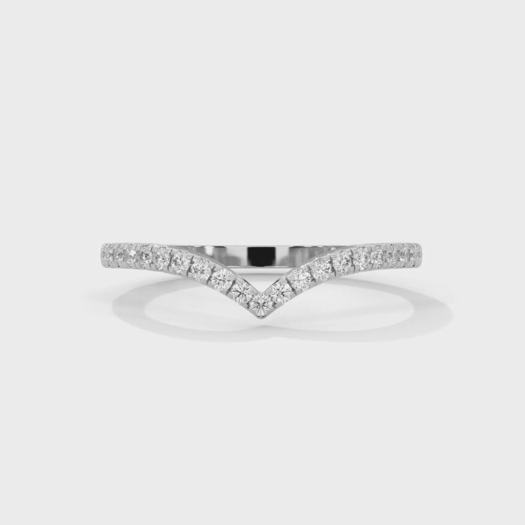 VIDEO OF V SHAPED RING IN STERLING SILVER