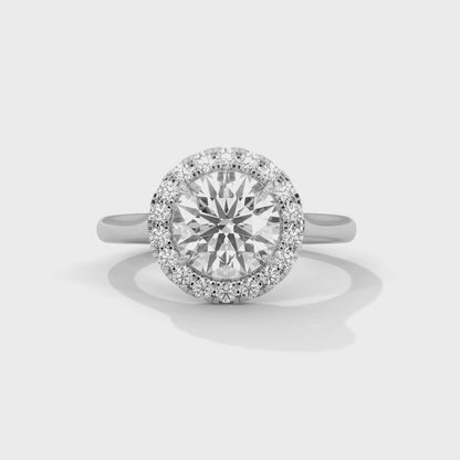 ROUND HALO SOLITAIRE RING