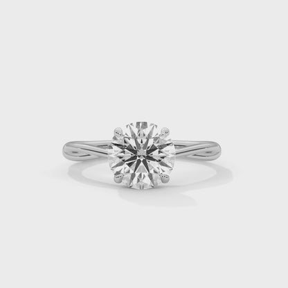 ELEGANT TWIST SOLITAIRE RING