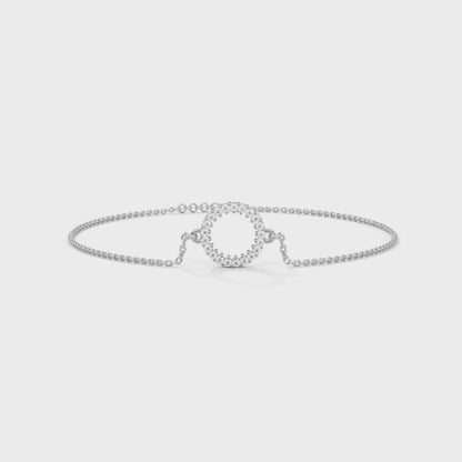 round diamond bracelet in silver video