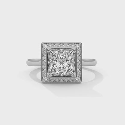 PRINCESS ELEGANCE HALO RING