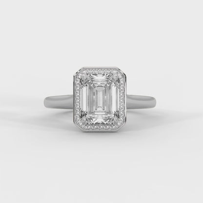 EMERALD HALO RING