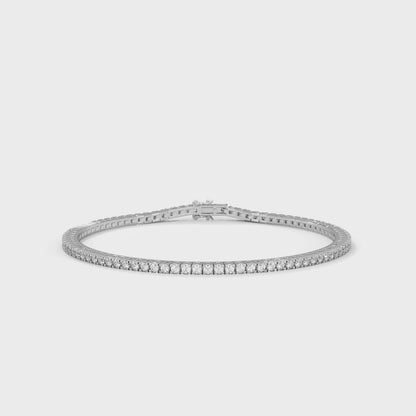 video of tennis bracelet in sterling silver