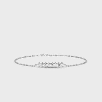 diamond round bracelet in silver video